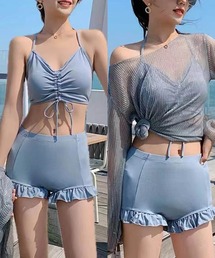 DURASの水着 DURAS（デュラス）の「【16SS新作】水着(花柄オフショルバンドゥーT