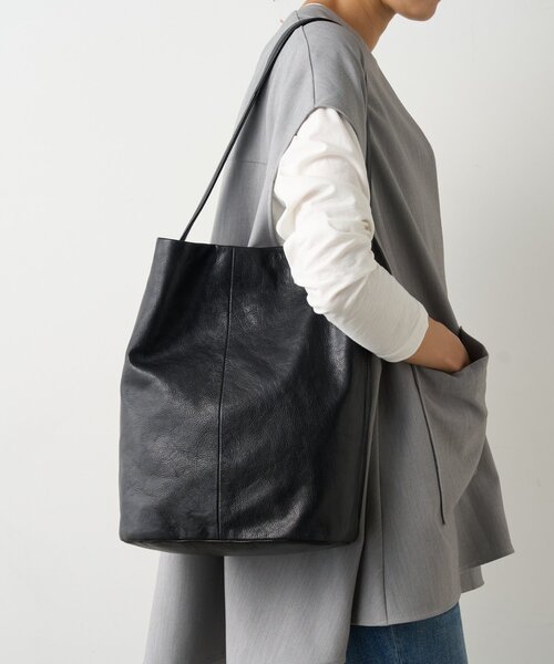 BEARDSLEY（ビアズリー）の「ワンショルダーレザートート（トートバッグ・レディース・ブラウン/ブラック・FREE）」の6枚目の写真