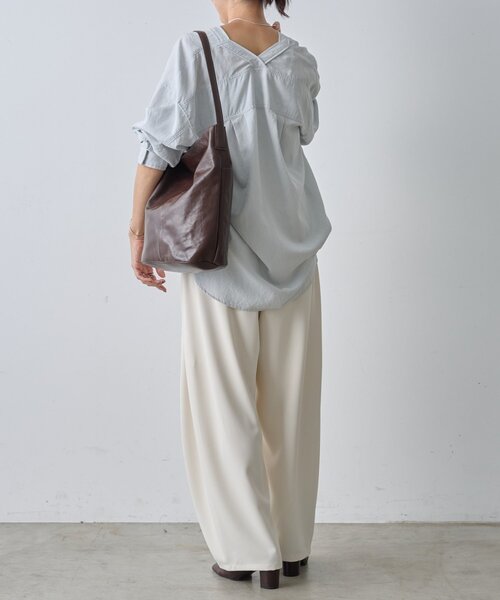 BEARDSLEY（ビアズリー）の「ワンショルダーレザートート（トートバッグ・レディース・ブラウン/ブラック・FREE）」の20枚目の写真