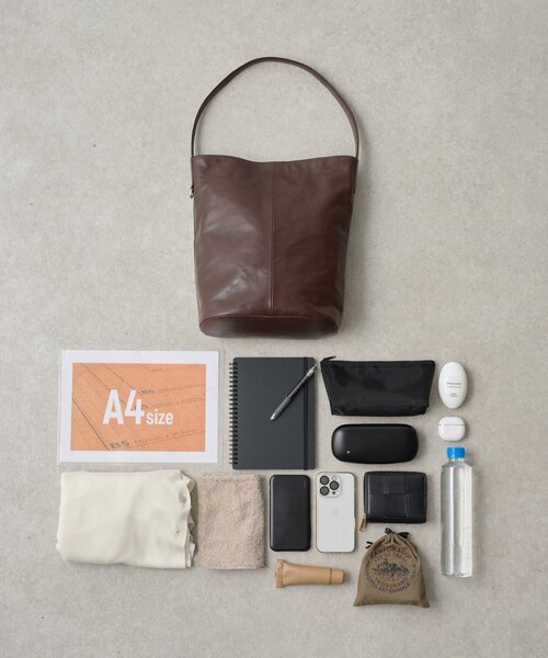 BEARDSLEY（ビアズリー）の「ワンショルダーレザートート（トートバッグ・レディース・ブラウン/ブラック・FREE）」の11枚目の写真