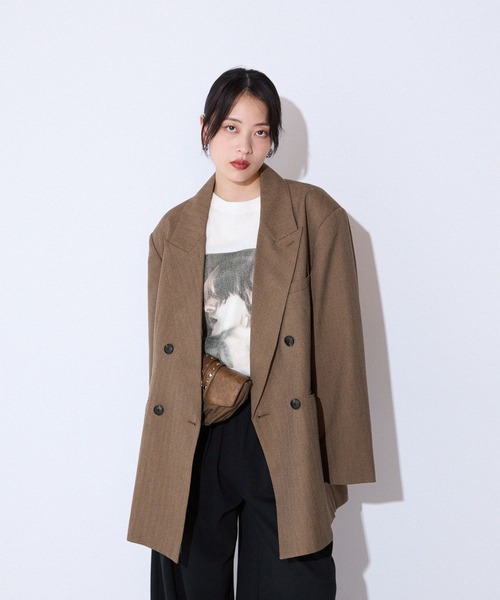 JEANASIS(ジーナシス)の「サキソニーパワショルジャケット/525969(テーラードジャケット・レディース・ブラウン/グレー/ブラック・FREE)」の20枚目の写真