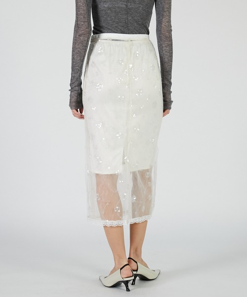 PRANK PROJECT(プランクプロジェクト)の「ベールレースレイヤードスカート / Bale Lace Layered Skirt(スカート・レディース・ブラック/ホワイト・36/38)」の11枚目の写真