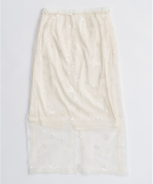 PRANK PROJECT(プランクプロジェクト)の「ベールレースレイヤードスカート / Bale Lace Layered Skirt(スカート・レディース・ブラック/ホワイト・36/38)」の14枚目の写真