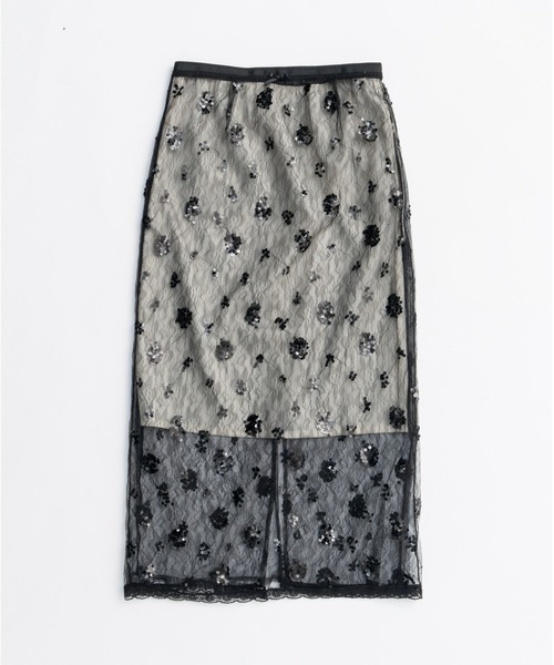 PRANK PROJECT(プランクプロジェクト)の「ベールレースレイヤードスカート / Bale Lace Layered Skirt(スカート・レディース・ブラック/ホワイト・36/38)」の17枚目の写真