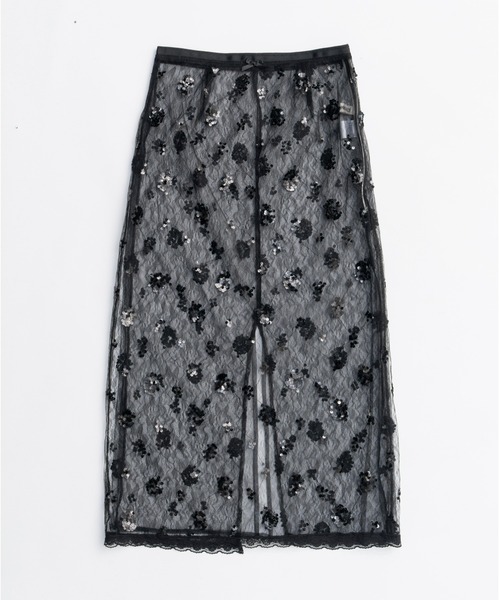 PRANK PROJECT(プランクプロジェクト)の「ベールレースレイヤードスカート / Bale Lace Layered Skirt(スカート・レディース・ブラック/ホワイト・36/38)」の19枚目の写真