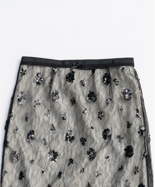PRANK PROJECT(プランクプロジェクト)の「ベールレースレイヤードスカート / Bale Lace Layered Skirt(スカート・レディース・ブラック/ホワイト・36/38)」の21枚目の写真