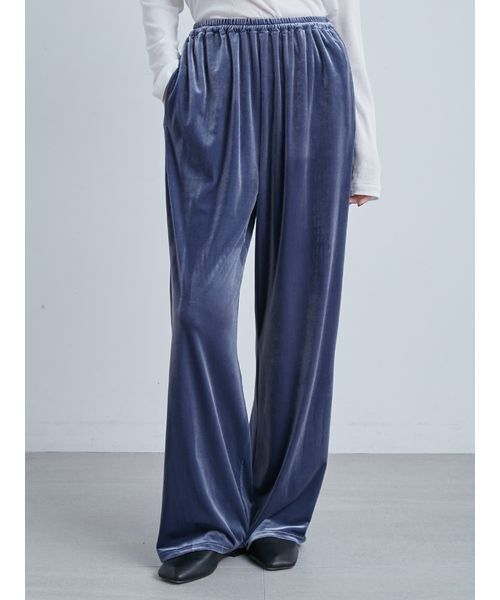 MIESROHE（ミースロエ）の「ウォッシャブルベロアイージーPT（その他パンツ・レディース・ブルー/ブラック/ブラウン・1/0）」の2枚目の写真