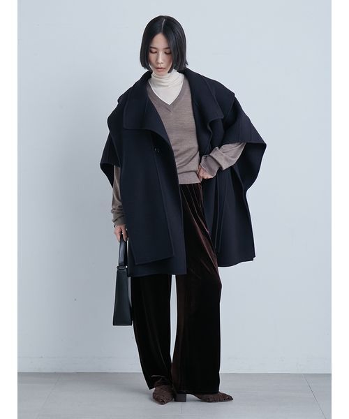 MIESROHE（ミースロエ）の「ウォッシャブルベロアイージーPT（その他パンツ・レディース・ブルー/ブラック/ブラウン・1/0）」の4枚目の写真