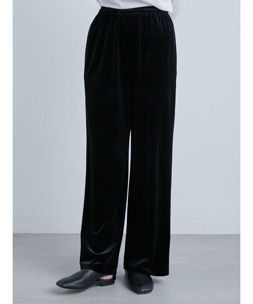 MIESROHE（ミースロエ）の「ウォッシャブルベロアイージーPT（その他パンツ・レディース・ブルー/ブラック/ブラウン・1/0）」の8枚目の写真