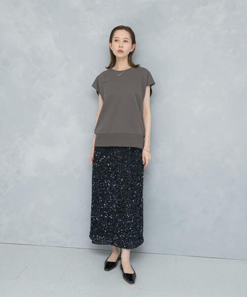URBAN RESEARCH ROSSO WOMEN(アーバンリサーチ ロッソ)の「スパンコールレイヤードスカート(スカート・レディース・ネイビー・38)」の12枚目の写真
