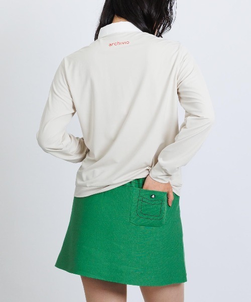 archivio(アルチビオ)の「<LADIES>チェーン刺繍速乾ポロシャツ(ポロシャツ・レディース・ブラック/ベージュ/グリーン/ブラウン・L/M/S)」の11枚目の写真
