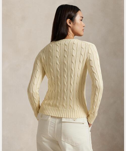 ケーブルニット コットン クルーネック セーター（ニット/セーター