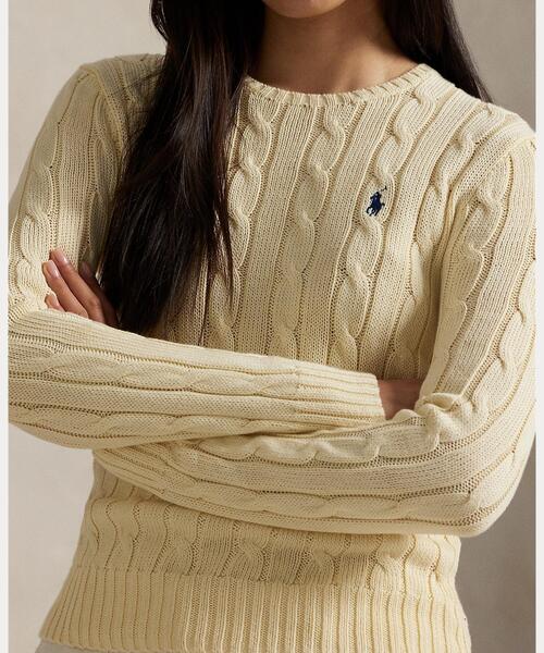 ケーブルニット コットン クルーネック セーター（ニット/セーター