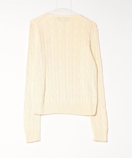 POLO RALPH LAUREN（ポロ ラルフ ローレン）の「ケーブルニット コットン クルーネック セーター（ニット/セーター・レディース・ナチュラル・XS/S/M/L/XL）」の7枚目の写真