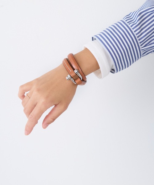 CXC（シーエックスシー）の「【CXC】ダブルレザーブレスレット（ブレスレット・レディース・シルバー・FREE）」の4枚目の写真