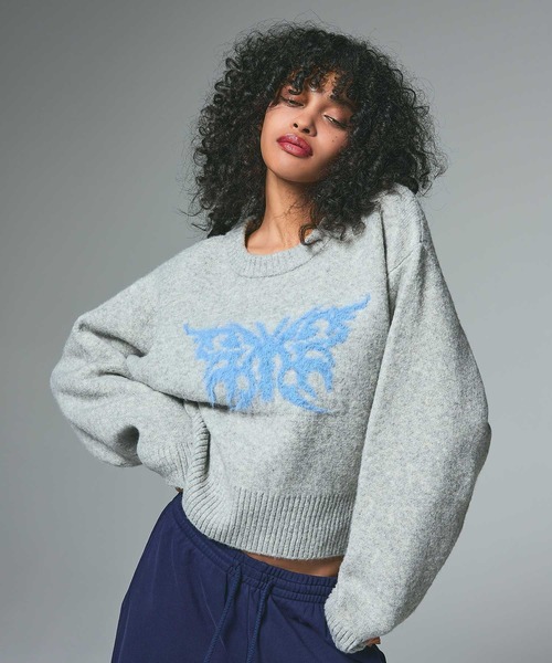 TRIBAL BUTTERFLY KNIT TOP（ニット/セーター）｜X-girl（エックス