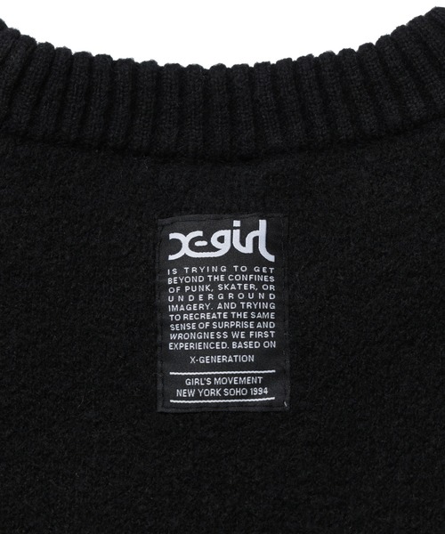 X-girl(エックスガール)の「TRIBAL BUTTERFLY KNIT TOP(ニット/セーター・レディース・ブラック/グレー・ONE SIZE)」の7枚目の写真