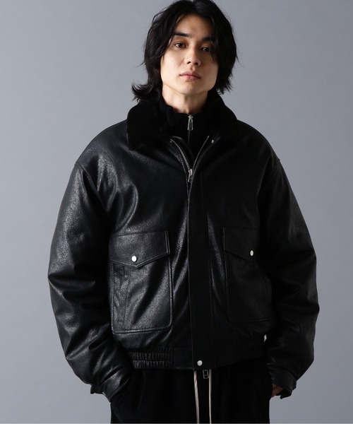 DANKE SCHON（ダンケシェーン）の「DankeSchon/ダンケシェーン/PULEATHER A2 BLOUSON（ブルゾン・メンズ・ブラック・M/L）」の3枚目の写真
