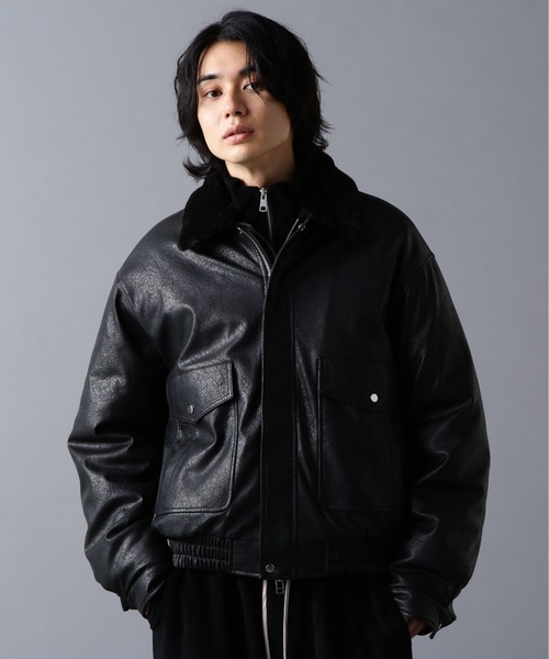 DANKE SCHON（ダンケシェーン）の「DankeSchon/ダンケシェーン/PULEATHER A2 BLOUSON（ブルゾン・メンズ・ブラック・M/L）」の4枚目の写真