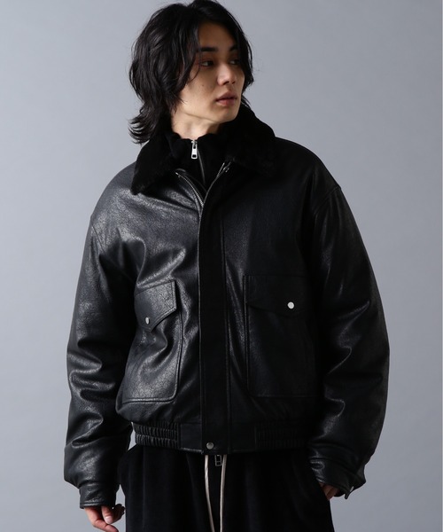 DANKE SCHON（ダンケシェーン）の「DankeSchon/ダンケシェーン/PULEATHER A2 BLOUSON（ブルゾン・メンズ・ブラック・M/L）」の5枚目の写真