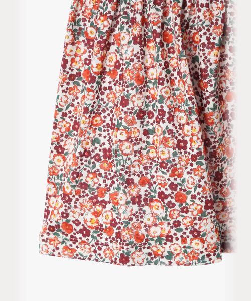 専用品 Agnes bアニエス ベー リバティプリントワンピース 花柄 12 アニエスベーagnes b. ポリ小花柄プリントウエストギャザー半袖