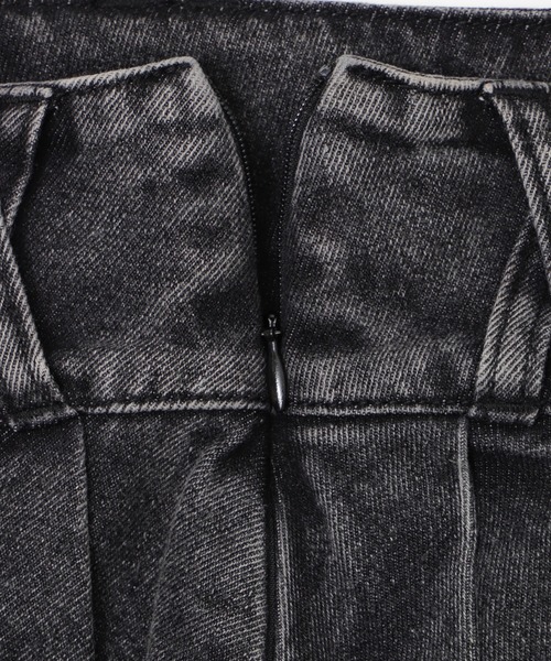 Figments（フィグメンツ）の「アイレットベルトデニムプリーツミニスカパン（スカート・レディース・ライトブルー/ブラック/ブルー系その他・SMALL/MEDIUM）」の7枚目の写真