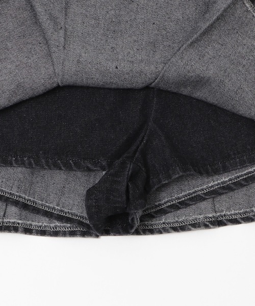 Figments（フィグメンツ）の「アイレットベルトデニムプリーツミニスカパン（スカート・レディース・ライトブルー/ブラック/ブルー系その他・SMALL/MEDIUM）」の8枚目の写真