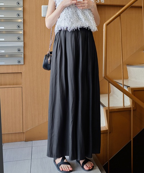 STYLEBLOCK（スタイルブロック）の「ガウチョイージーパンツ（その他パンツ・レディース・ベージュ/ブラウン/ブルー/ブラック・FREE）」の2枚目の写真