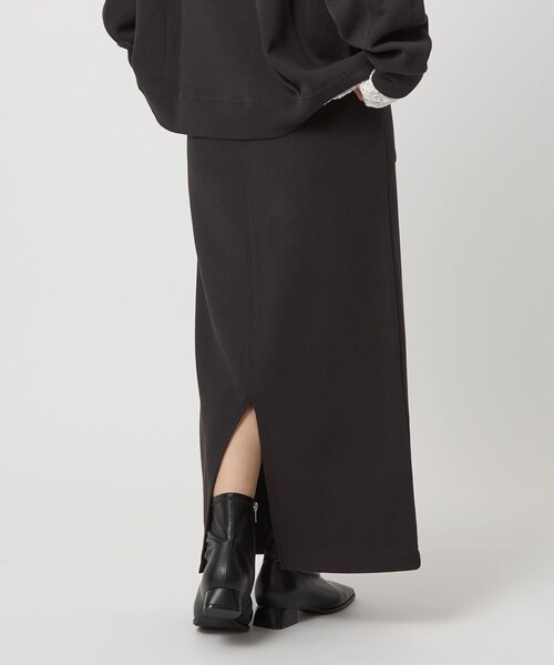 green label relaxing(グリーンレーベルリラクシング)の「【WEB限定】<at ease>ダブルフェイス タイト スカート(スカート・レディース・ブラック/ナチュラル・FREE)」の4枚目の写真