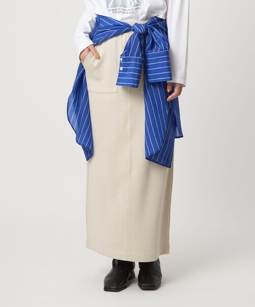 WEB限定】＜at ease＞ダブルフェイス タイト スカート（スカート