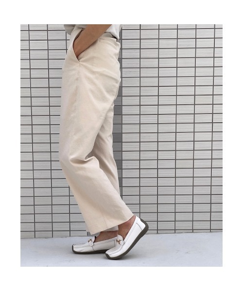 Tomieco（トミエコ）の「本革 モカシンカジュアル ドライビング底 ふわふわクッション（モカシン/デッキシューズ・レディース・ホワイト/ブラック・S/M/LL/XL/L）」の7枚目の写真