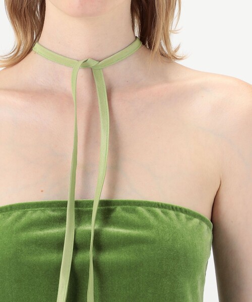 セール】SIMONE WILD TOP DAISY ベルベット バックホルターネック