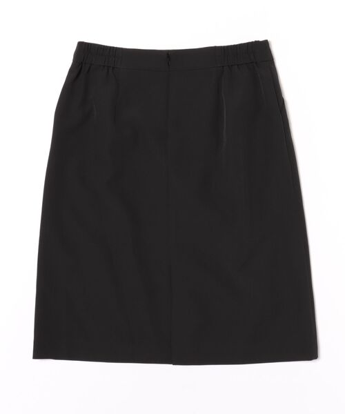 m.f.editorial（エムエフエディトリアル）の「【ストレッチ ウォッシャブル】m.f.エディトリアル レディース ダブルクロス Aラインスカート 黒(セットアップ可能)（スーツスカート・レディース・ブラック・MEDIUM/LARGE/X-LARGE/S）」の2枚目の写真