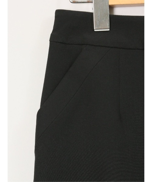 m.f.editorial（エムエフエディトリアル）の「【ストレッチ ウォッシャブル】m.f.エディトリアル レディース ダブルクロス Aラインスカート 黒(セットアップ可能)（スーツスカート・レディース・ブラック・MEDIUM/LARGE/X-LARGE/S）」の4枚目の写真