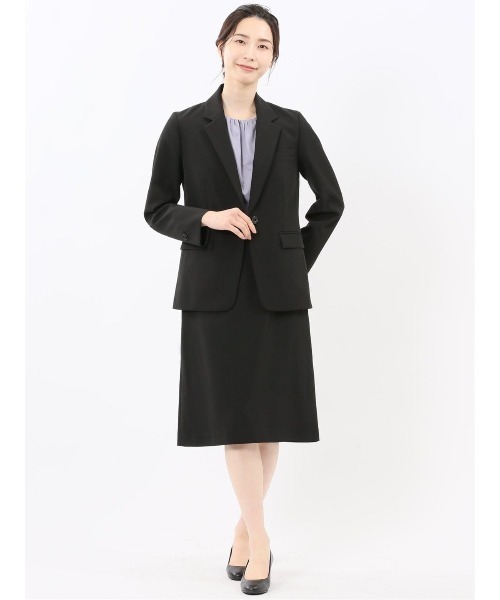 m.f.editorial（エムエフエディトリアル）の「【ストレッチ ウォッシャブル】m.f.エディトリアル レディース ダブルクロス Aラインスカート 黒(セットアップ可能)（スーツスカート・レディース・ブラック・MEDIUM/LARGE/X-LARGE/S）」の17枚目の写真