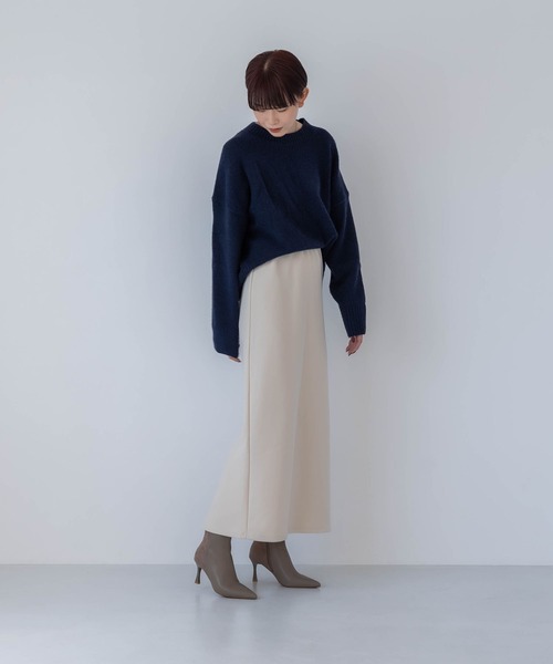 EVOL(イーボル)の「【S-LLサイズ展開・美脚効果あり】ポインテッド7.5cmヒールショートブーツ BZ23847(ブーツ・レディース・ベージュ/ブラック系その他/ブラック・LL/L/M/S)」の11枚目の写真