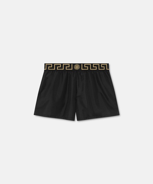 VERSACE（ヴェルサーチ）の「グレカ ボーダー スイム ショートパンツ（水着・メンズ・ブラック・3）」の3枚目の写真