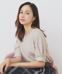 index | パフスリーブトップス【洗濯機洗い可】(Tシャツ/カットソー)