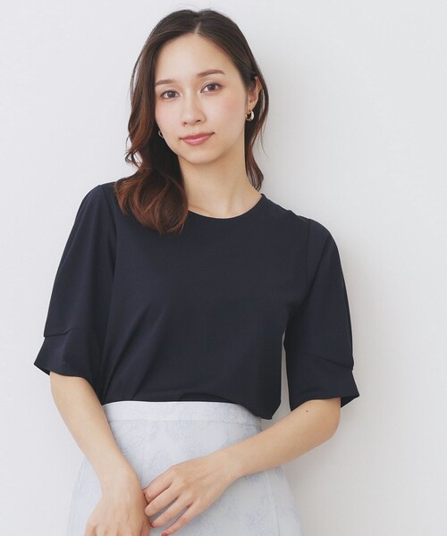 セール】パフスリーブトップス【洗濯機洗い可】（Tシャツ/カットソー