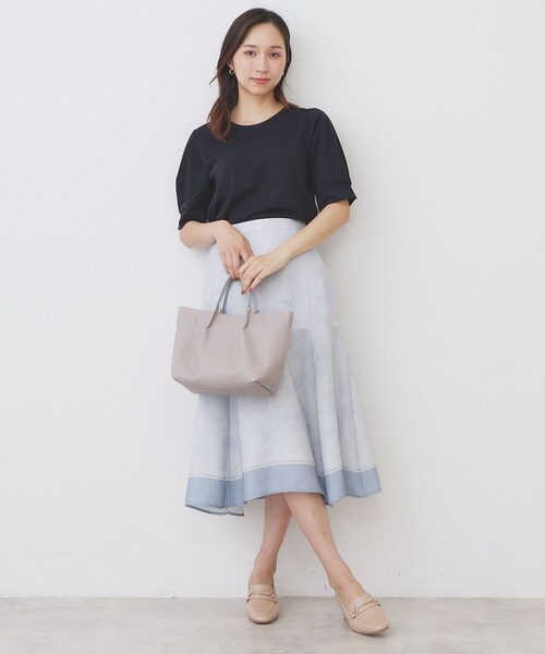 index（インデックス）の「パフスリーブトップス【洗濯機洗い可】（Tシャツ/カットソー・レディース・ピンク/ネイビー/チャコールグレー/ナチュラル・42/40/38/36）」の13枚目の写真