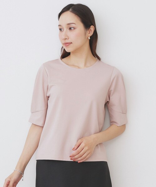 index（インデックス）の「パフスリーブトップス【洗濯機洗い可】（Tシャツ/カットソー・レディース・ピンク/ネイビー/チャコールグレー/ナチュラル・42/40/38/36）」の20枚目の写真