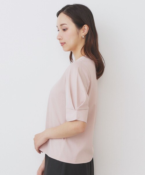 index（インデックス）の「パフスリーブトップス【洗濯機洗い可】（Tシャツ/カットソー・レディース・ピンク/ネイビー/チャコールグレー/ナチュラル・42/40/38/36）」の21枚目の写真