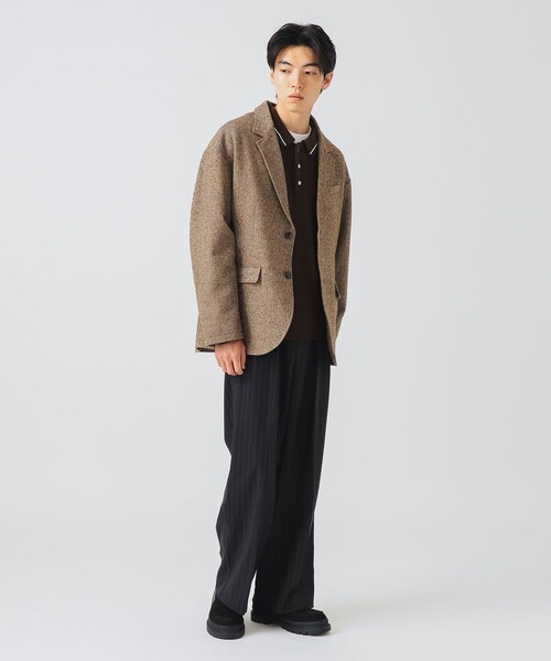 BEAMS HEART(ビームスハート)の「ルーズフィット ツイード ジャケット/Loose-Fit Tweed Jacket【ユニセックス・オーバーサイズ・ヴィンテージライク】(テーラードジャケット・メンズ・ブラウン/ブラック・SMALL/MEDIUM/LARGE)」の15枚目の写真