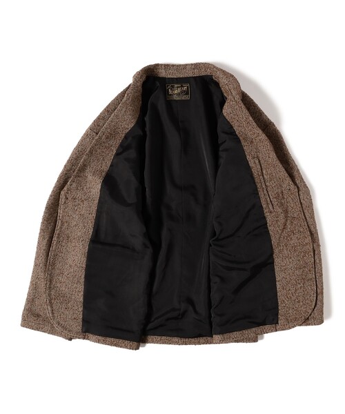 BEAMS HEART(ビームスハート)の「ルーズフィット ツイード ジャケット/Loose-Fit Tweed Jacket【ユニセックス・オーバーサイズ・ヴィンテージライク】(テーラードジャケット・メンズ・ブラウン/ブラック・SMALL/MEDIUM/LARGE)」の3枚目の写真