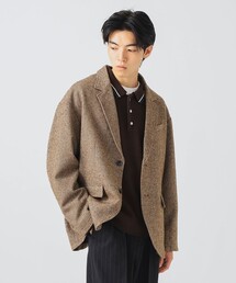 BEAMS HEART | ルーズフィット ツイード ジャケット/Loose-Fit Tweed Jacket【ユニセックス・オーバーサイズ・ヴィンテージライク】(テーラードジャケット)
