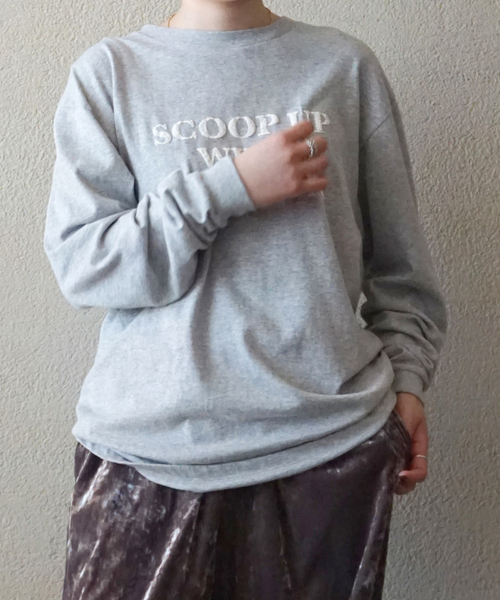 JOURNAL STANDARD LUXE（ジャーナルスタンダード　ラックス）の「A Spoonful ロンT（Tシャツ/カットソー・レディース・ライトグレー/ホワイト・FREE）」の2枚目の写真