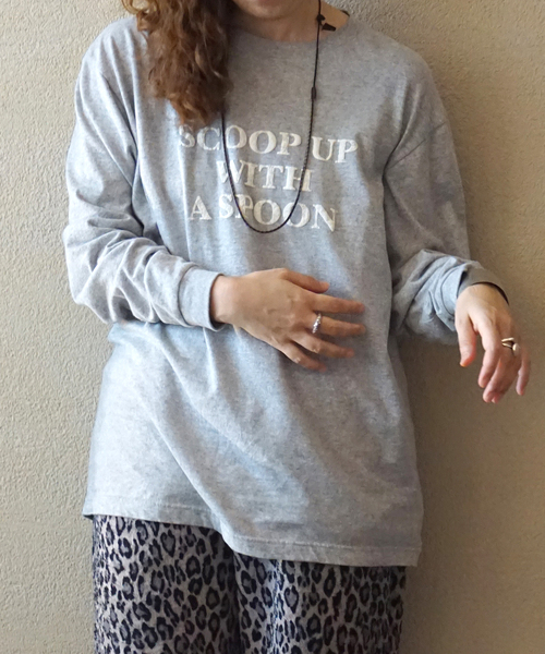 JOURNAL STANDARD LUXE（ジャーナルスタンダード　ラックス）の「A Spoonful ロンT（Tシャツ/カットソー・レディース・ライトグレー/ホワイト・FREE）」の6枚目の写真