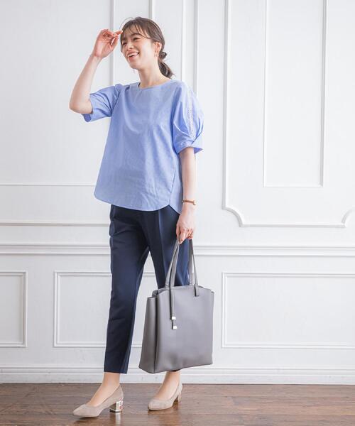 ITS'DEMO(イッツデモ)の「<かるバッグ>縦型A4トート【通勤】(トートバッグ・レディース・グレー/ナチュラル/ブラック・00)」の6枚目の写真