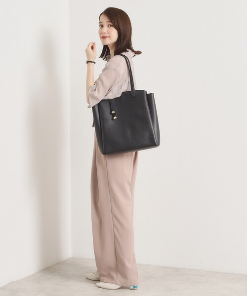 ITS'DEMO(イッツデモ)の「<かるバッグ>縦型A4トート【通勤】(トートバッグ・レディース・グレー/ナチュラル/ブラック・00)」の10枚目の写真