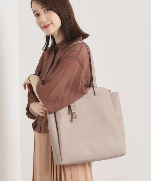 ITS'DEMO(イッツデモ)の「<かるバッグ>縦型A4トート【通勤】(トートバッグ・レディース・グレー/ナチュラル/ブラック・00)」の11枚目の写真